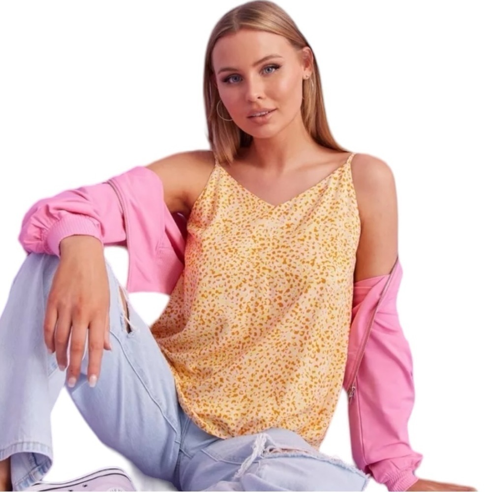 Selected (Femme) Jalina Strap Top in Bright Animal Print